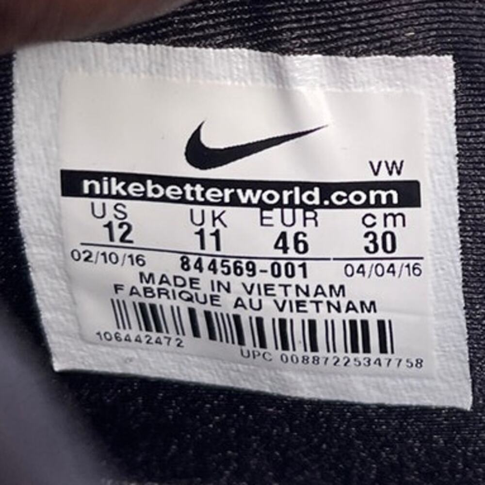Mens Nike Air Zoom 90 844569-001 Synthetic Golf Sport Athletic Shoes SZ 12 Black - Picture 6 of 6